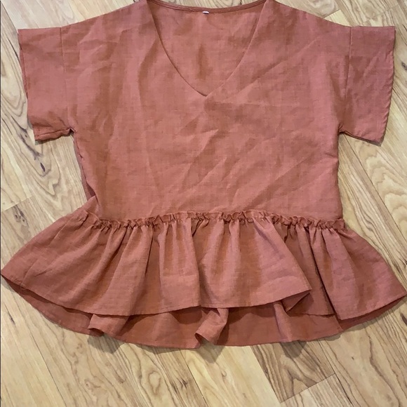 Ruffled Peplum Top - Picture 1 of 2